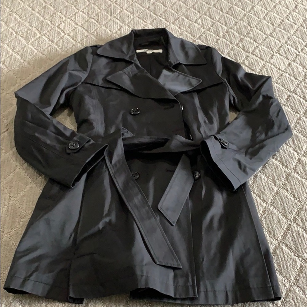 DKNY belted peacoat
